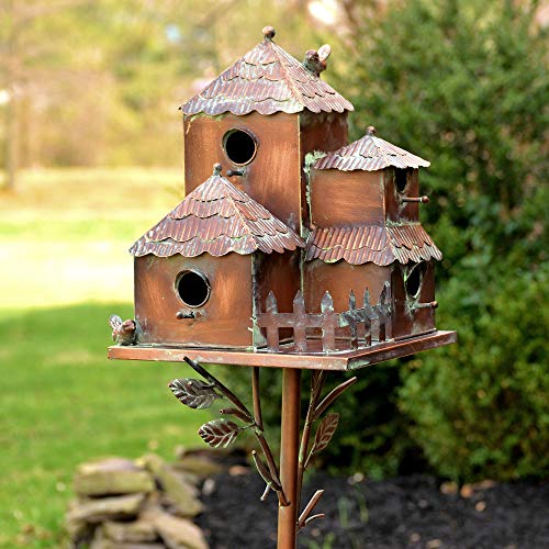 Zaer Ltd. Large Copper Colored MultiBirdhouse Stakes