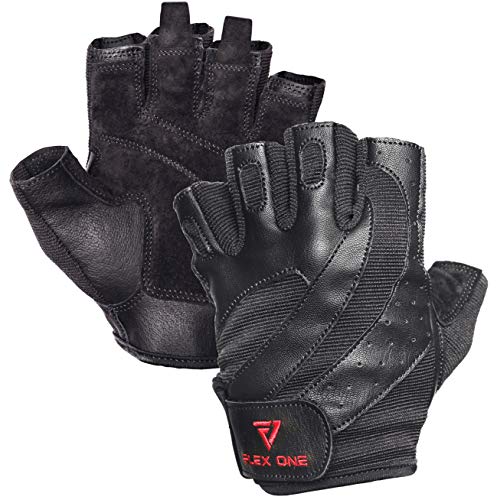 FlexOne Fitness Premium Gloves with Pull Tabs | Perfect for The Gym, Crossfit, Weight Lifting or Training, Power Lifting, or Any Type of Workout | Provides Protection and Comfort for Your Hands