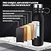 Thermoflask, Eccomum 20 oz Vacuum flask, 18/8 Stainless Steel Double Wall Water Bottle, Insulated, BPA Free, Lightweight, Leak Proof, Wide Mouth with Finger Belt, Finger-Print Free Texture - Black