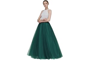 ELLIEWELY EllieHouse A Line Long Full Bridesmaid Tulle Skirt for Wedding Evening Party Prom P68