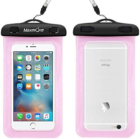 Maxmore Universal Waterproof Cellphone Card Cash Protector Dry Bag Sand Dirt Dustproof Case Pounch Pocket for Iphone Samsung HTC LG ony Nokia Motorola or Any up to 6.0" Diagonal phone/Music Player