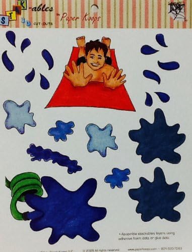 STAKables 3-D Cut-Outs for Scrapbooking ~ SLIP N SLIDE - WATERPARK ~ Fun Theme for a Scrapbook Page!