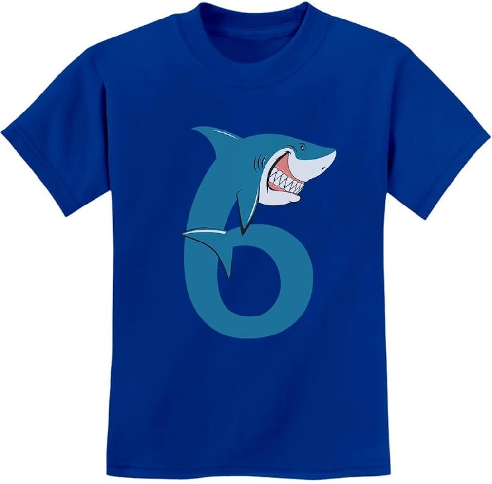 TeeStars - 6th Birthday Shark Party Gift for Six Years Old Youth Kids T-Shirt