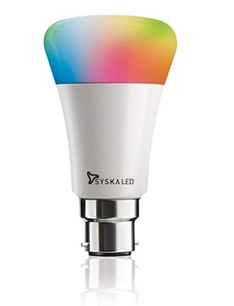 Syska Smart Light 7W LED Bulb Compatible with Amazon Alexa & Google Assistant (2.4 ghz Modem only)