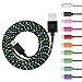Costyle 10pcs/lot Colorful Ruggedized Braided Fabric/Sleeved 3Ft Feet 1M Meters Micro USB 2.0 Data Sync Charging Cable Cord For Samsung Galaxy Note,s2, s3, nokia, blackberry, htc, sony xperia smartphones -Black White Pink Hot Pink Purple Blue Yellow Green Red Orange
