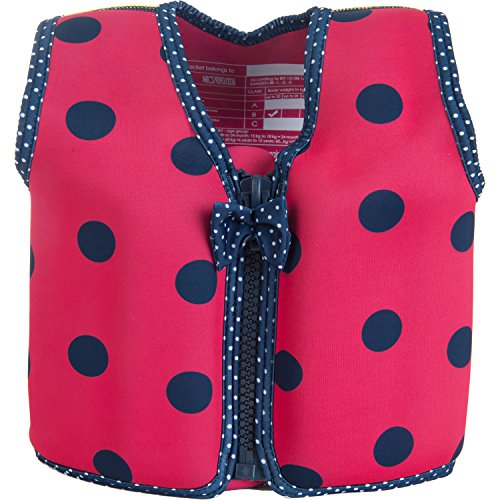 The Original Konfidence Children's Swim Jacket - Pink/Navy Ladybird (6-7 Years)
