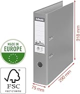 Esselte A4 Lever Arch File Black 72 mm Spine 500 Sheets Vivida view 5