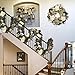 Valery Madelyn Pre-Lit 6 Feet/72 Inch Elegant Champagne Gold Christmas Garland with Shatterproof Ball Ornaments, Ribbon, Artificial Flower, Battery Operated 20 LED Lights