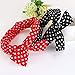 PIXNOR Wire Headband Retro Bowknot Polka Dot Wire Hair Holders for Women and Girls, Pack of 2