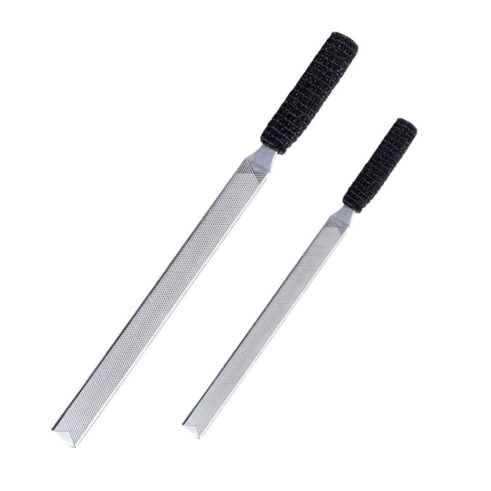 2 Pieces Toe Nail Files for Thick Nails,Stainless Steel, 4 Sides for Men Seniors & Dogs