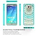 Galaxy Note 5 Case, Samsung Galaxy Note 5 Case Clear with Screen Protector, AnoKe Mandala Flower Cute Women Girls Acrylic Thin Slim Fit TPU Bumper Phone Cover Cases for Samsung Galaxy Note 5 -TM Mint
