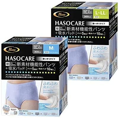 Amazon 箱入り Hasocare男性用 吸水パッド パンツセット M L ウエスト 60 90 ハッソー 介護パンツ