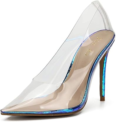 women's clear heels shoes