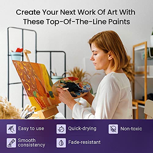 Inprexion Artist Paint Brush Starter Set 15 Piece Professional Artist Paint Brushes and 24