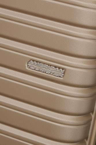 Flashline - Hartschalenkoffer Handgepäck 55 x 40 x 20 cm - Kabinentrolley für Ryanair & die meisten Airlines, 34 L, Ivory Gold