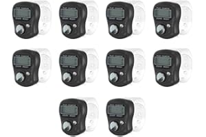 Abiyou 10PCS Electronic Finger Counter, Electronic Handheld Tally Counter,LCD Tally Counter,Finger Digital Tally Lap Counter,