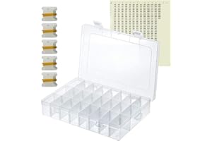 Embroidery Floss Cross Organizer Box Set - 50PCS White Plastic Floss Bobbins Set Embroidery Thread Bobbins with 552PCS Floss 