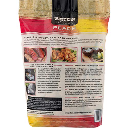 Western Premium BBQ Products Peach BBQ Smoking Chips, 180 cu in
