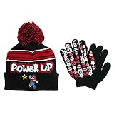 Super Mario Boys Beanie Hat and Gloves Set (Little Kid/Big Kid)