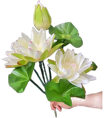 Amazon.com: Crochet Flowers, Handmade Knitted Lotus Leaf Pod, Fake