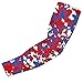 Sports Farm New! Royal Blue Red White Digital Camo Arm Sleeve - Moisture Wicking Compression (Small)