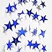 Decor365 Reflective Blue Star Garlands Streamer/Bunting/Backdrop Party Decoration Stars Hanging Decor for Frozen Birthday/Blue Silver Wedding/Engagement/Royal Baby Shower/Kids Room/Home Decorations