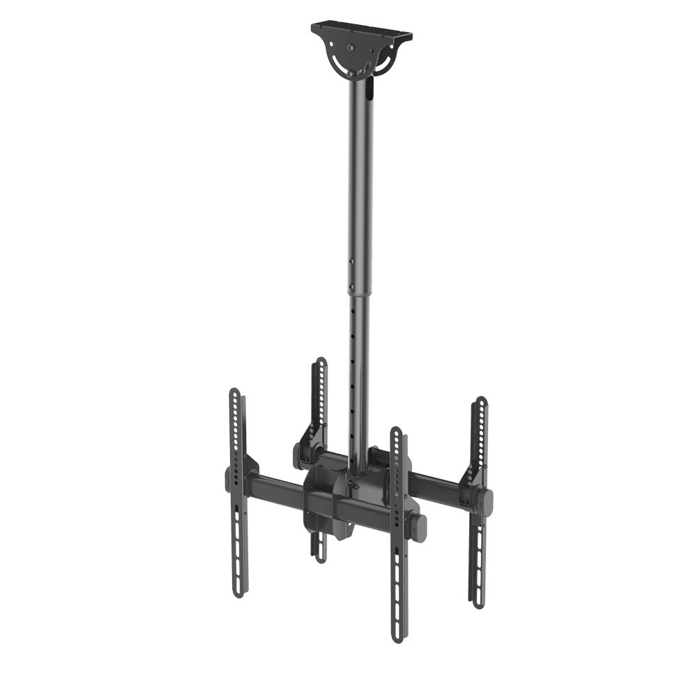NewStar NM-C440DBLACK TV/Monitor Ceiling Mount for Dual 32"-60" Screens (Back to Back), Height Adjustable - Black