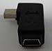 Pair 90degree B Left Right Angle Mini Usb Male to Mini Female Connector Adapter