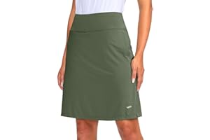 Viodia Women's 20" Knee Length Skorts Skirts UPF50+ Athletic Tennis Golf Skirt for Women Casual Summer Skirts