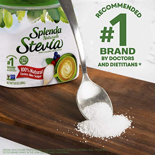 Splenda Naturals Stevia Zero Calorie Sweetener 9.8 oz. Tabletop Jar No Calories, All Natural