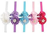 ROEWELL® Baby Headbands /Girl's HeadBand/ Hair Bow Infant Hairband (5 Pack)