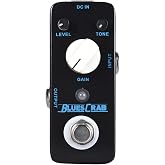 Blues Crab Overdrive Pedal &ndash; Vintage Blues &amp; Rock | True Bypass | 3-Band EQ Control (GAIN/TONE/LEVEL) | Compact Metal Stompbox for Electric Guitar