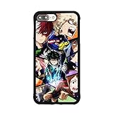 My Hero Academia Anime Manga Comic Theme Case for iPhone 7 Plus/8 Plus (5.5 Inch) Comic TPU Silicone Gel Edge + PC Bumper Case Skin Protective Printed Phone Full Protection Cover