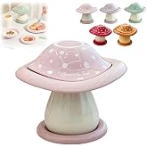 4Pcs Mushroom Ceramic Tableware Set, Mushroom Fruit Bowl Ceramic Tableware, Cute Home Decor Mug for Women Drinking Cup with Decorative Ornaments, Brithday Valentine's Day Gifts
