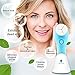 Electric Facial Brush, 3D Vibrating Sonic Waterproof Skin Exfoliating Cleansing System for Body and Face Deep Cleaning, Microdermabrasion Exfoliator with 3 Brush Heads