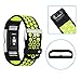 Vancle Bands for Fitbit Charge 2, Adjustable Soft Silicone Replacement Bands Sports Accessories Straps for Fit bit Charge 2 Heart Rate Fitness Tracker (Black/Fluorescent Yellow)