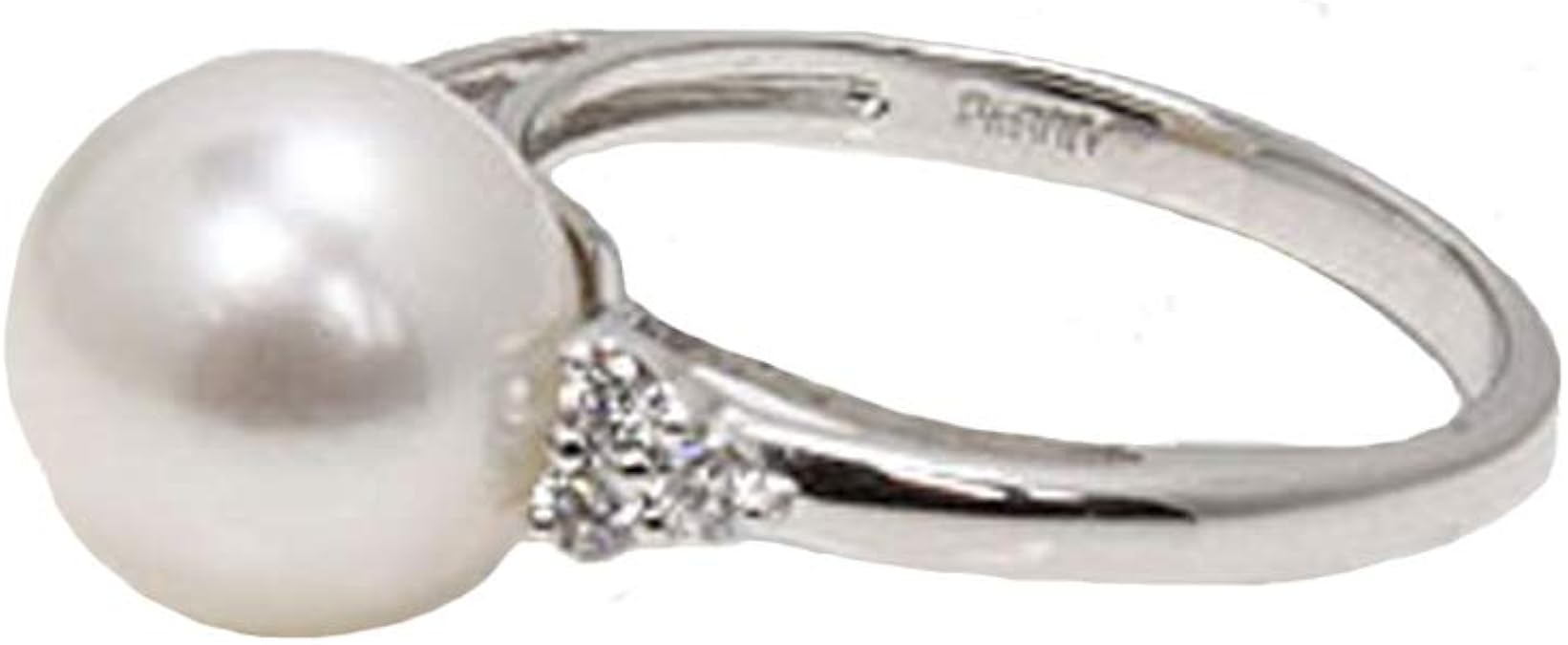Amazon 真珠 指輪 パール リング あこや真珠 指輪 パールリング アコヤ真珠 9mm 9 5mm ホワイトカラー 花珠鑑別書付き 真珠科学研究所 冠婚葬祭 フォーマル あこや本真珠 プラチナ ダイヤ リング 通販