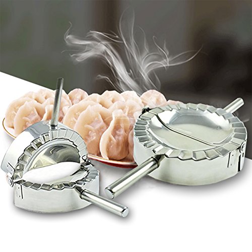 Home Servz Food Grade 304 Stainless Steel Ravioli Maker Pierogi Dumpling Mold - Dough Press Cutter - Pie Crimper Kitchen Wrapper Pastry Toolï¼ˆ5 inchï¼‰