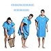 Hiturbo Microfiber Surf Beach Wetsuit Changing Towel Bath Robe Poncho with Hood -One Size Fit All