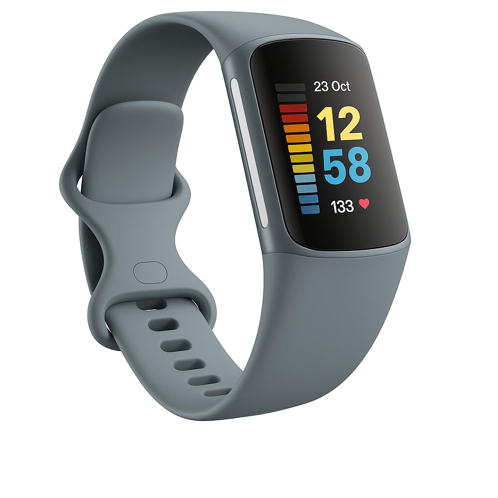 Panda Bobo Compatible with Fitbit Charge 5 Charge 6 strap Replacement Band Classic Wristband Women Men Small large (Large, Slate) — image 1