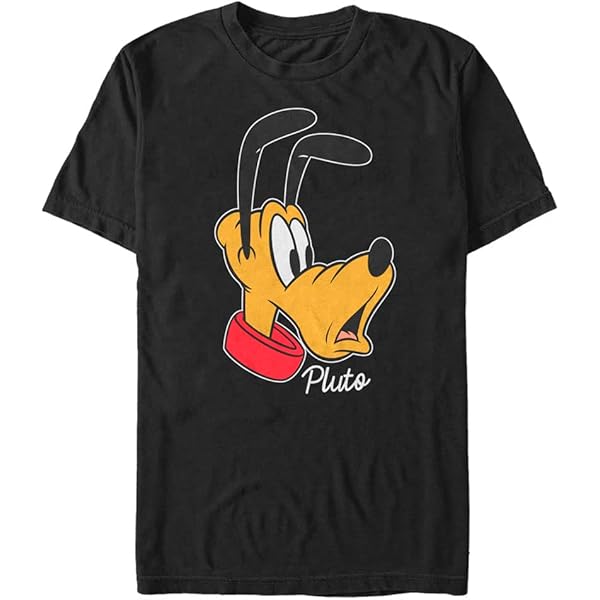 Disney Classic Mickey Pluto Big Face Men's Tops Short Sleeve
