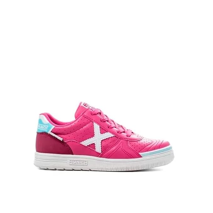 Munich Fun Kid 06 - Zapatillas Unisex Para Niños - Tejido Aqua, Logo Negro Y Detalles En PU - Lavables En Lavadora