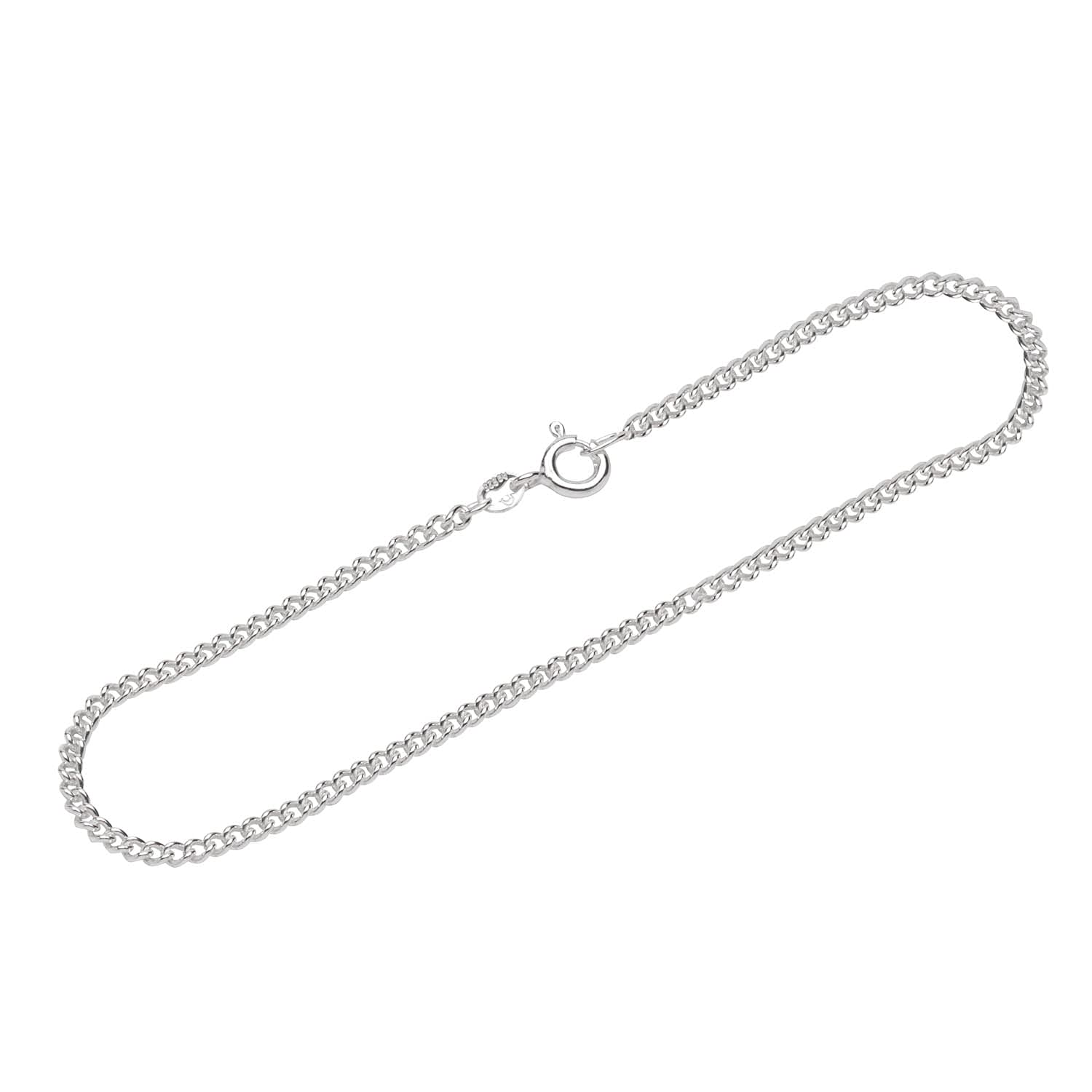 NKlaus bracelet 925 Sterling Silver 19cm curb chain round ladies designer bracelet chain 12567