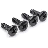 ReplacementScrews TV Stand Screws Compatible with ONN 100005842 | Complete Feet / Legs Screw Set, Black Plated, Metric Steel Screws, Pack of 4