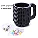 Redstore Build-On Brick Mug Lego Type Creative DIY Building Blocks Coffee Cup Water Bottle Puzzle Toy Mug 12oz 350 ml Desk Ornament Christmas Gift