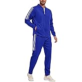 Eylhot Men's Tracksuits Sweatsuits for Men Athletic Track Sweat Suits 2 Piece Set Full Zip Sports Jogging Suits Outfits