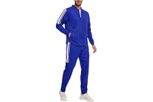 Fixha Men's Tracksuits Sweatsuits 2 Piece Casual Sweat Jogging Suit Set Athletic Full Zip Hoodies and Sweatpant Outfits