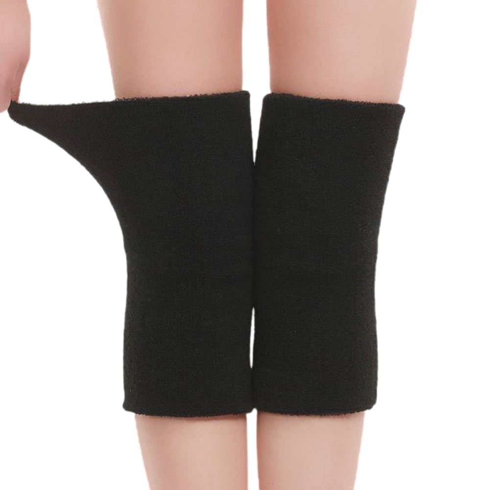 Cysocool Thick Terry Knee Warmer Stretchy Knit Arthritic Knee Sleeve Cosy Night Sleep Knee Wrap Pad Brace Support Band -Knee Pain Relief Warming Knees Braces- Best for Cold Knee Problems, Elders Gift