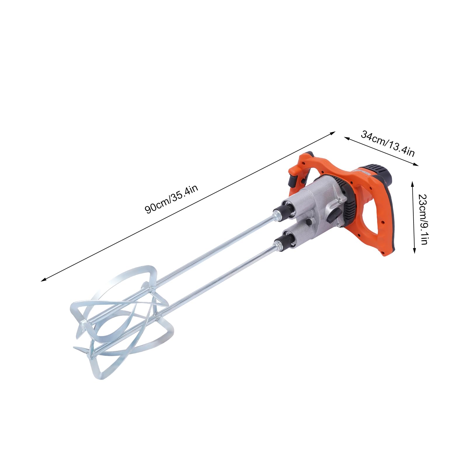 Electric Mortar Mixer,AntiSlip Handheld Double Paddle Mortar Mixer