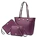 LOVEVOOK Women Purses and Handbags Chic Crossbody Bag Hobo 3pcs Large Capacity Deep Plum